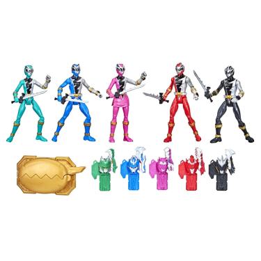 Imagem de Boneco de ação Power Rangers Dino Fury 5 Team com acessório