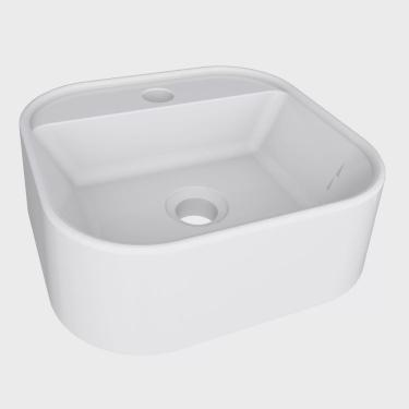 Imagem de Cuba Para Banheiro em Mármore Sintético 31,2x32,7cm Duna Cozimax