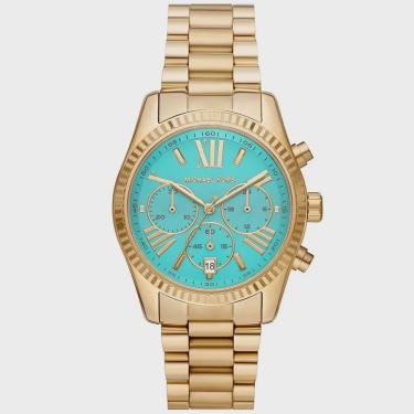 Imagem de Relógio michael kors cronógrafo dourado feminino MK7216/1AN