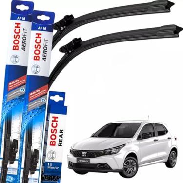 Imagem de Kit Palheta Limpador Parabrisa Par Dianteiro e Traseiro Original Bosch Multiclip Argo 2023 À 2025