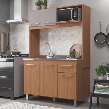 Imagem de Cozinha Compacta 5 Portas com Suporte para Microondas Julia