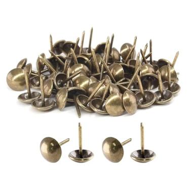 Imagem de Tachinhas de polegar brozen premium, pinos extra longos para uso pesado, perfeitos para estofados e carpete em madeira, 100 peças