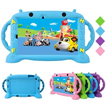 Imagem de CHIN FAI Capa infantil para Galaxy Tab S6 Lite 2020 P610 P615, capa de robô de silicone macio para crianças com suporte para caneta para Samsung S6 Lite 10,4 polegadas (azul)