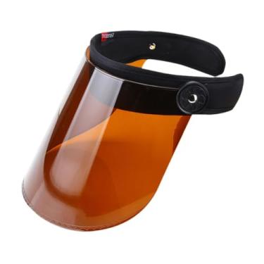 Imagem de Fenteer Máscara de soldagem máscara de soldador capô de 90 graus, montado na cabeça, profissional prático, face protetora de cobertura de face premium, Marrom Claro