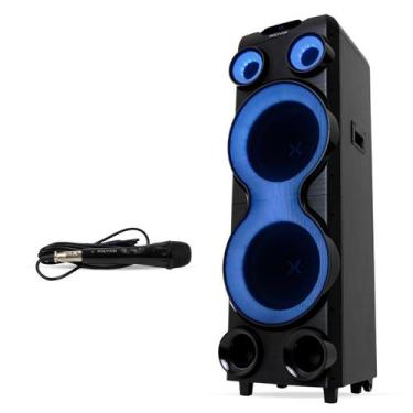 Imagem de Combo Torre Polyvox Xt2212t Led 2500w + Microfone Com Fio