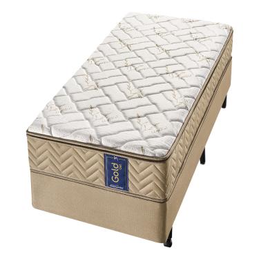 Imagem de Conjunto Box Solteiro Molas Ensacadas Americanflex Gold Gel 88x188x65cm