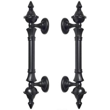 Imagem de Puxador Duplo Classic 260mm Preto Fosco Porta Colonial - Maximametais