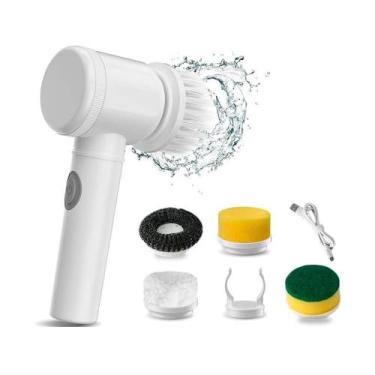Imagem de Escova Elétrica Esponja Giratória Recarregável Com Acessórios Não Acum
