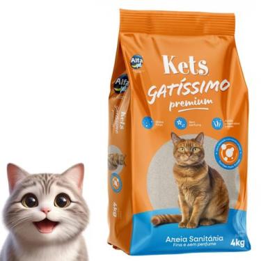 Imagem de Areia Gatissimo Perfumada ou S/ Perfume 4kg ou 12kg Higienica Gato - G