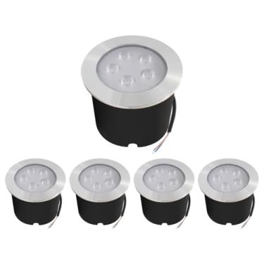 Imagem de Kit 5 Balizador Spot Led Embutir Chão Piso Jardim 5w Quente