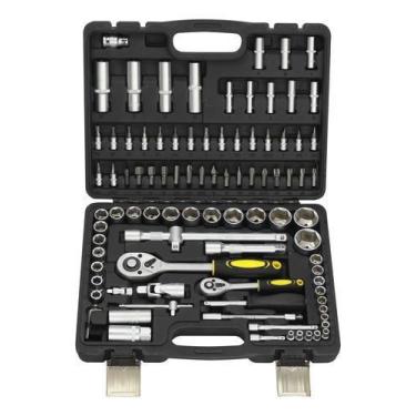 Imagem de Jogo De Soquetes Com 94 Peças - Kit Completo - Aço Carbono - GFORCE