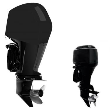 Imagem de Capa de motor de popa compatível com Mercury M707-V, Oxford 600D resistente à prova d'água com forro de algodão resistente ao desbotamento capa de capô de motor de barco