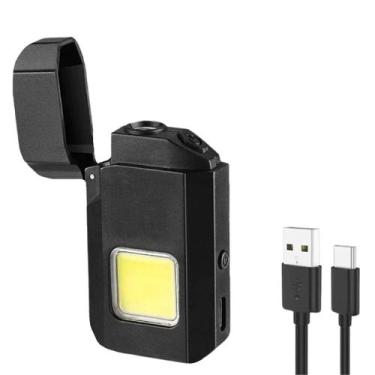 Imagem de Isqueiro Elétrico Recarregável com Lanterna Led Usb 7 cm - youbai