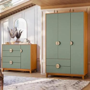 Imagem de Quarto Infantil Completo Ipe Guarda Roupa 3 Portas 2 Gavetas Comoda 1 