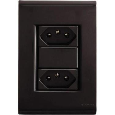 Imagem de Conjunto 2 Tomadas 2p+t 4x2 20A Grafite - Tramontina Liz