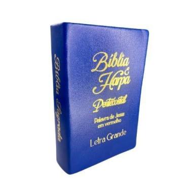 Imagem de Biblia Sagrada Letra Grande Tamanho Médio 12,5x19 com Harpa - NoBrand