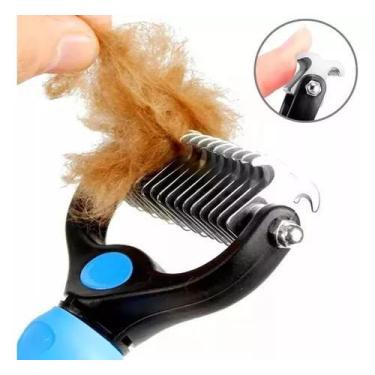 Imagem de Desembolador Removedor Pelos Pet Rake Escova Cães Subpelos - MinyMix