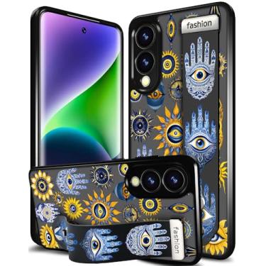 Imagem de Cisland Capa compatível com Samsung Galaxy Casess fofa com alça de suporte, protetor de silicone de designer para mulheres, meninas, olhos, símbolo, ícone, mágico, símbolo