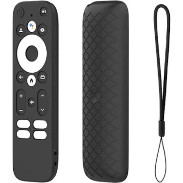Imagem de USTIYA Capa de controle remoto para Mecool KD3 Android TV/Onn. Capa protetora de silicone para Android TV 2K FHD (preta)