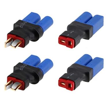 Imagem de Youme Power 2Pairs EC5 to Deans T Adapter Male Female Connector Plug Set Compatible with Arrma E-flite RC Car Truck Airplane Lipo Battery ESC Balance Charger Motor (4pcs/lot)