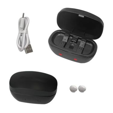 Imagem de Bateria recarregável para aparelho auditivo tamanho 675 e estojo de carregador de bateria, substituição para carregador de aparelho auditivo com 2 pacotes de 675 baterias (carregador + 2 baterias 675)