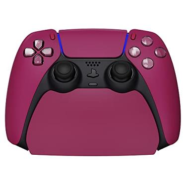 Imagem de playvital Suporte de exibição Cosmic Red para ps5, acessórios de gamepad para controle de ps5 com almofadas de borracha