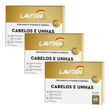 Imagem de Kit Lavitan Vitamina Cabelos E Unhas 60 Cápsulas 3 Unidades - Cimed