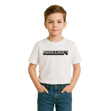 Imagem de Camiseta Infantil Menino Minecraft Algodão Lançamento Imperdível - Agi