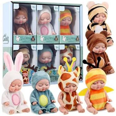 Imagem de 6 reborn bebê realista boneca bonito animal roupas coelho crianças men