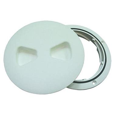 Imagem de TH Marine Placa de deck texturizada de perfil baixo de 10 cm com junta moldada - branco polar (DPSLP-4-2-DP)