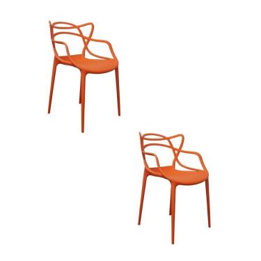 Imagem de Kit 2 Cadeiras Polipropileno Aviv Fratini Laranja