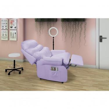 Imagem de Poltrona Reclinável Barão Papai Mamãe Amamentação Corano Com Mocho E Assento De Elevação Lilás 313