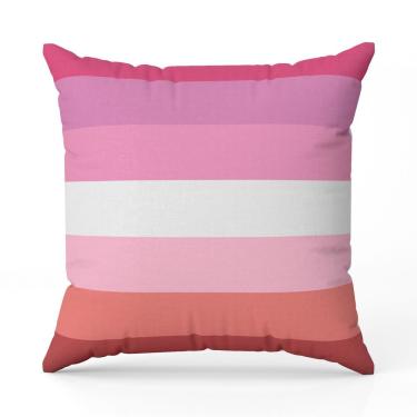 Imagem de Capa De Almofada Avulsa Estampada Bandeiras Lgbt Cores 45cm X 45cm Cor Lésbica