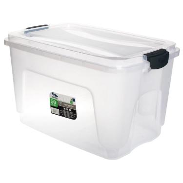 Imagem de Caixa Organizadora Grande Com Tampa Transparente 50 Litros