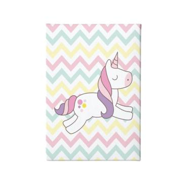 Imagem de Quadro Decorativo Infantil - Pônei Mágico Com Arco-íris