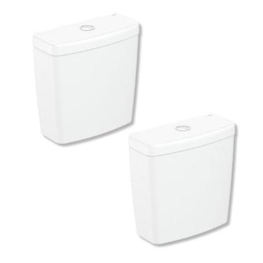 Imagem de Kit 2 Caixa Para Acoplar 6 Litros Parati Logasa Branco