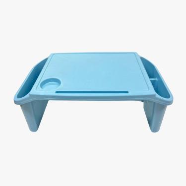 Imagem de Kit 3 Bandeja Mesa Colo Apoio Comer Refeição Cama Suporte Notebook Azul
