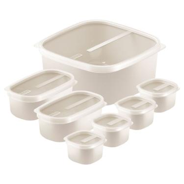 Imagem de Jogo De Potes Tramontina Mixcolor Em Polipropileno Cinza 7 Peças