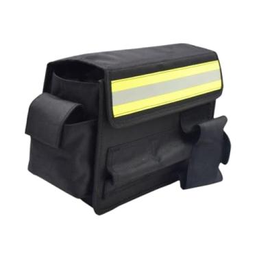 Imagem de Dynwave Bolsa de cintura para bombeiro, armazenamento de ferramentas com tiras refletivas, pochete resistente ao desgaste, bolsa versátil para equipamentos de