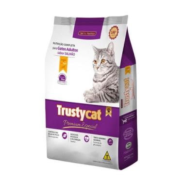 Imagem de Ração Para Gatos Adultos TrustyCat Sabor Salmão Nutrição Completa 10,1