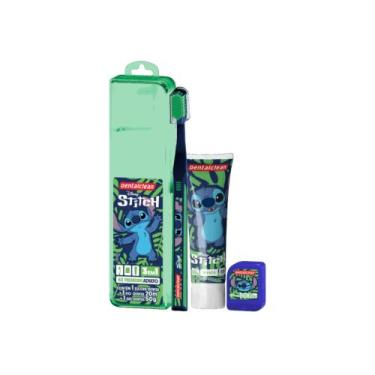 Imagem de Kit Premium Viagem Stitch c/ Escova + Gel Dental + Fio Dental - Dental