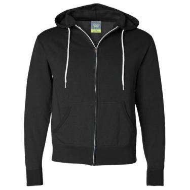 Imagem de Moletom com capuz Independent Trading Co. Zíper completo preto L
