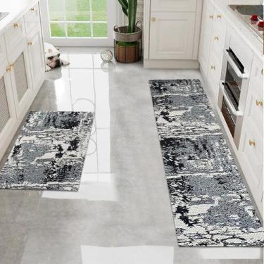 Imagem de Jogo Tapete Cozinha Antiderrapante 48x60 48x120 Oa Ptk M04 - IDEALIZA,