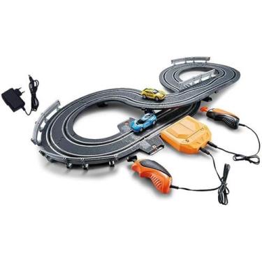 Imagem de Autorama Turbo Run Pista Carrinho Controle Remoto 2 Carros 2 Controles