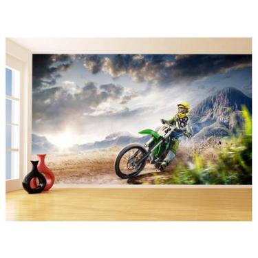 Imagem de Papel De Parede 3D Moto Cross Trilha Terra Mx 3,5M Bkm27 - Você Decora