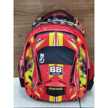 Imagem de Mochila Racing   carrinho em 3D de costa 7143 - Fuseco
