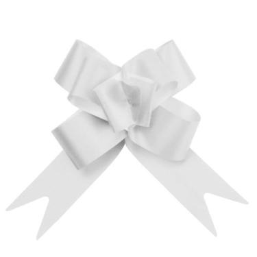 Imagem de 10 Laço Fácil para Presente 12mm - AAZ, Liso Branco