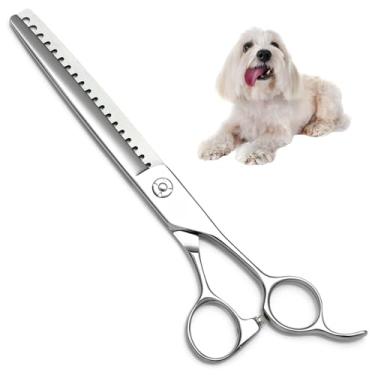 Imagem de 19 dentes 7 polegadas de tesoura de chunker de cão para cuidado,VG10 de aço tesoura de cuidado de animais de estimação,Taxa de diluição de 70%,Tesoura segura afiada para cães gatos,