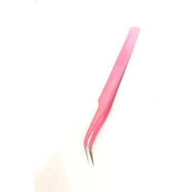 Imagem de Pinça Curva Para Arte Em Unhas Alongamento De Cílios - oem, Rosa