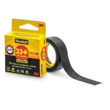 Imagem de Fita Isolante Scotch 3M 33+ 19mm - 5 Metros - Isolação Elétrica 750V U